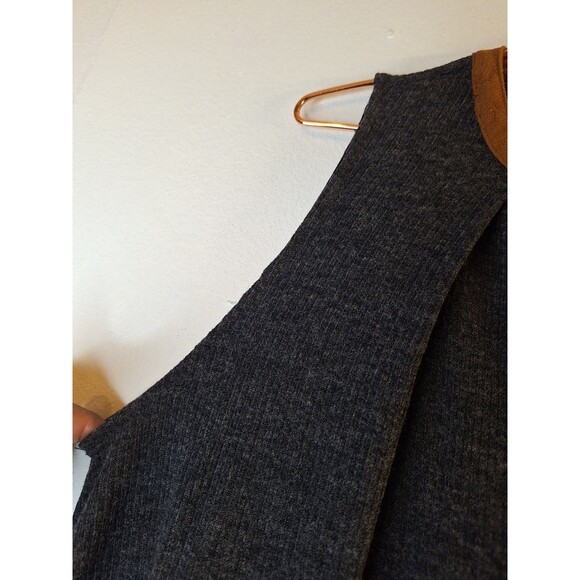 THML ANTHROPOLOGIE Ribbed Tent Dress Sz L Casual Cozycore Mature Lounge Summer - Picture 4 of 9